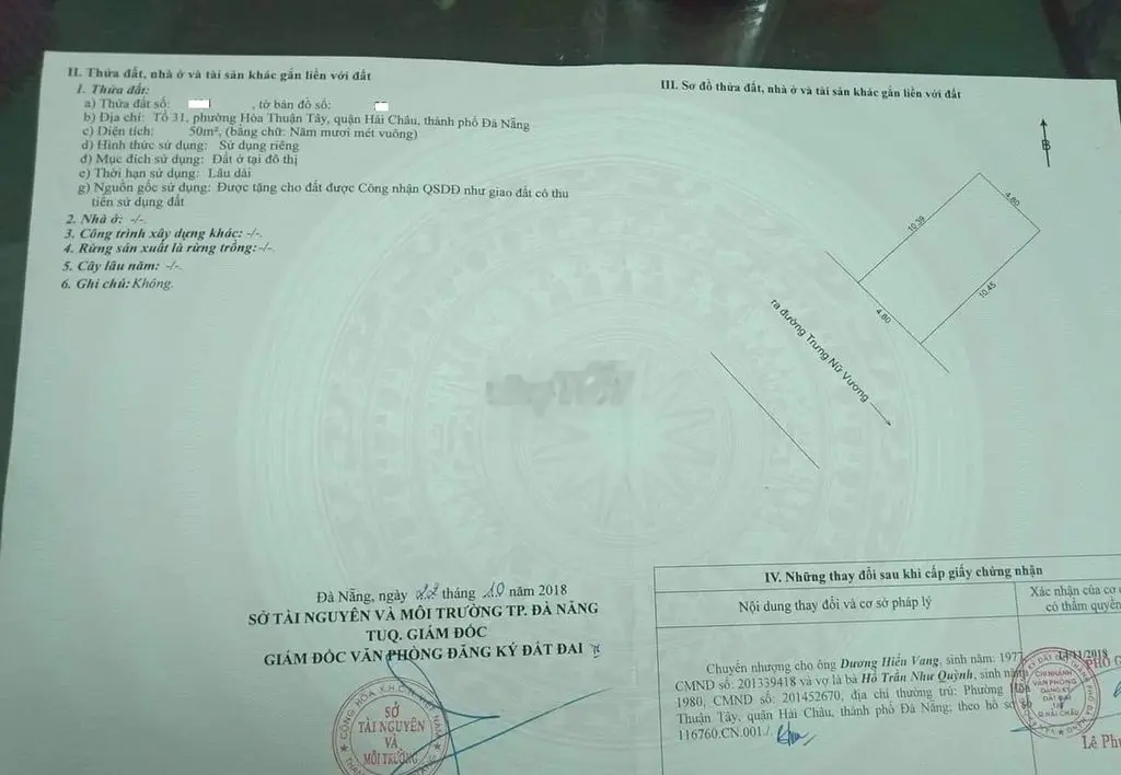 🔴💥Bán đất sau lưng nhà mặt tiền Trưng Nữ Vương