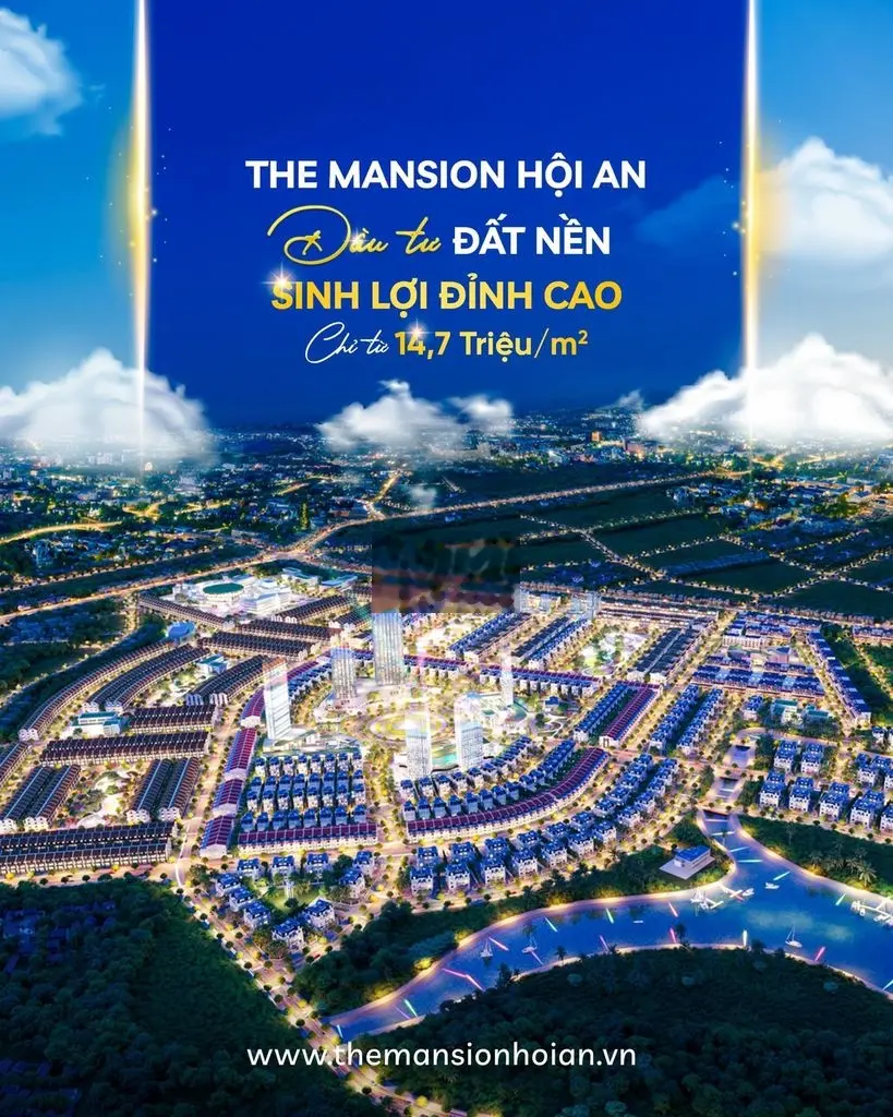 Còn rất ít lô đất nền liền kề - Biệt thự sát Hội An - Diện tích 150m2