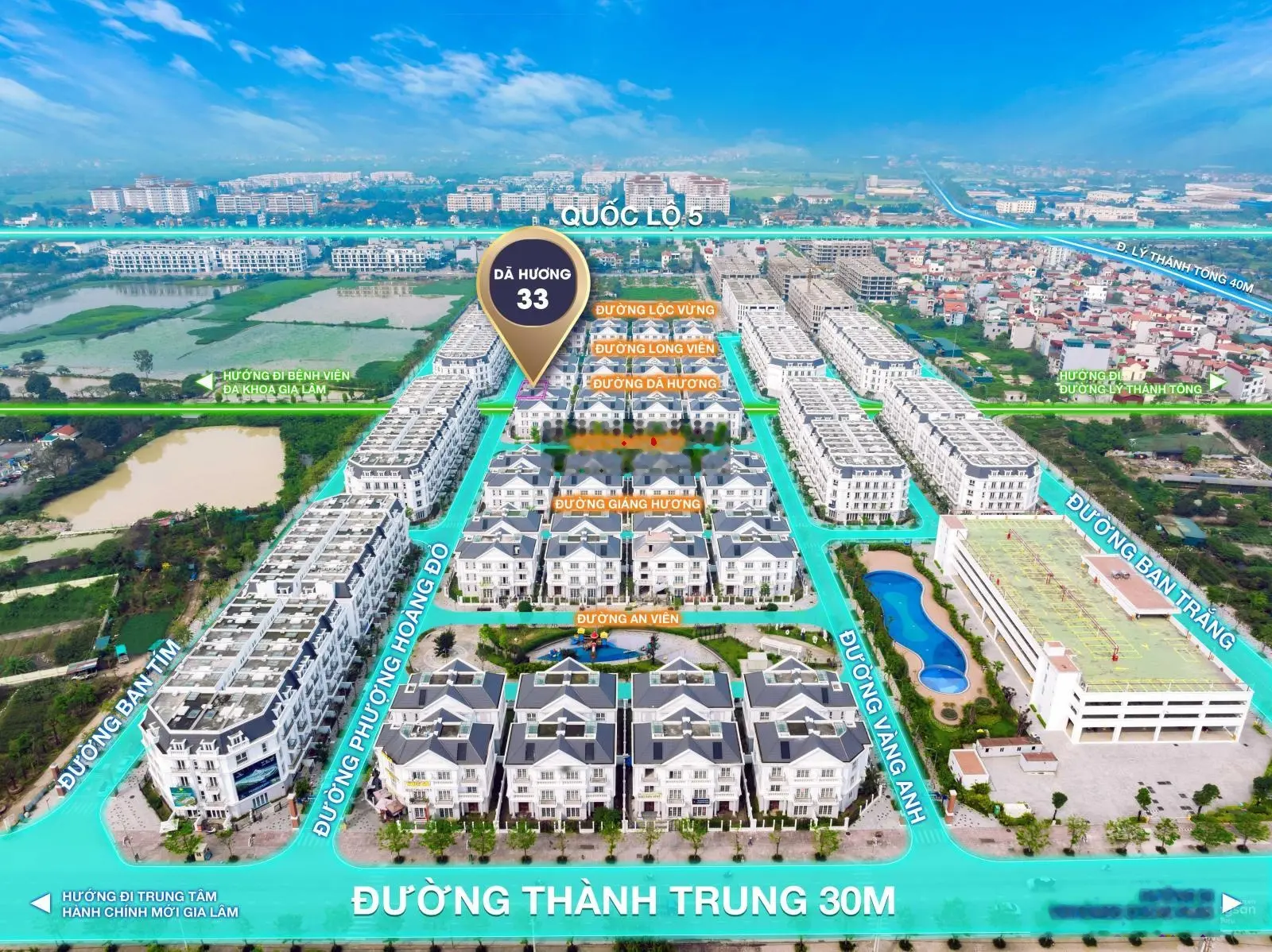 Bán biệt thự căn góc 7PN giá gốc CĐT giáp Công viên hồ điều hoà thành phố, mặt tiền cực rộng 26m