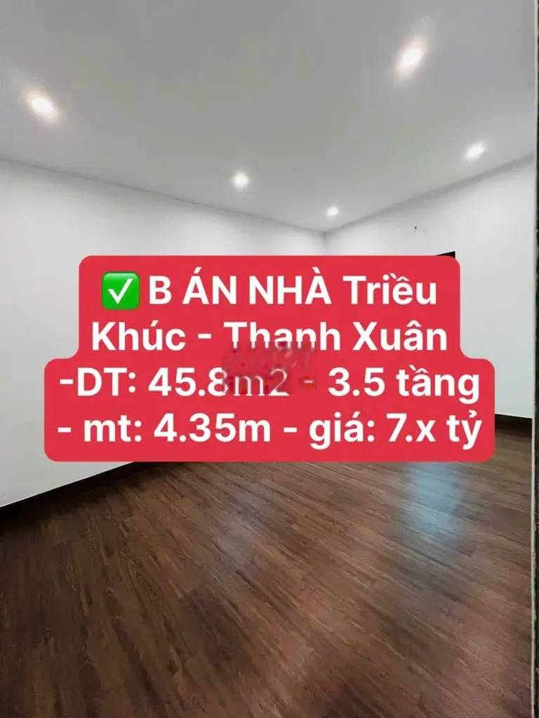 BÁN NHÀ LÔ GÓC 3 MẶT THOÁNG Triều Khúc - Thanh Xuân