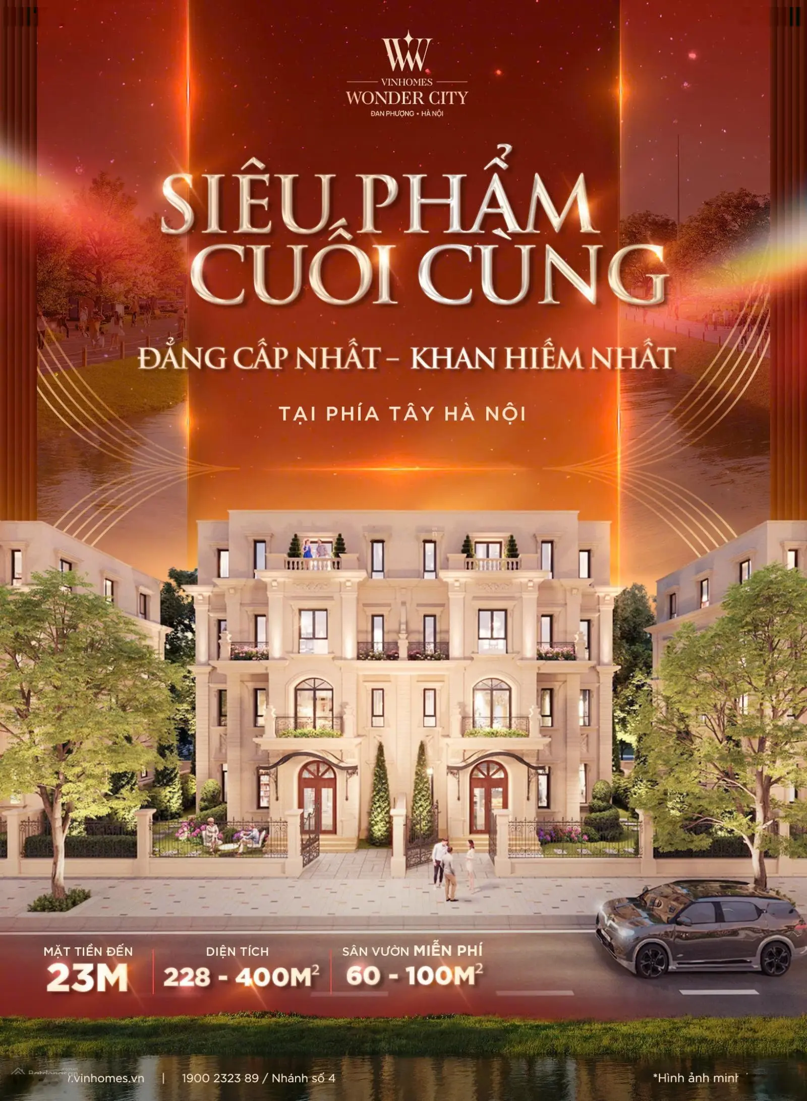 Liền kề đầu tư - dự kiến 15,2 tỉ sở hữu căn 96m2 Vinhomes Wonder City - kinh doanh cực đẳng cấp