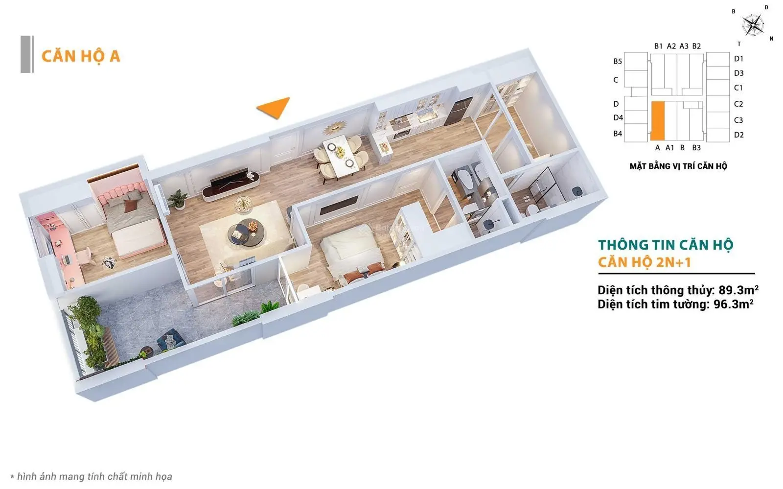 Bán căn hộ 2PN diện tích 79m2 chung cư Lotus 2 Bắc Giang