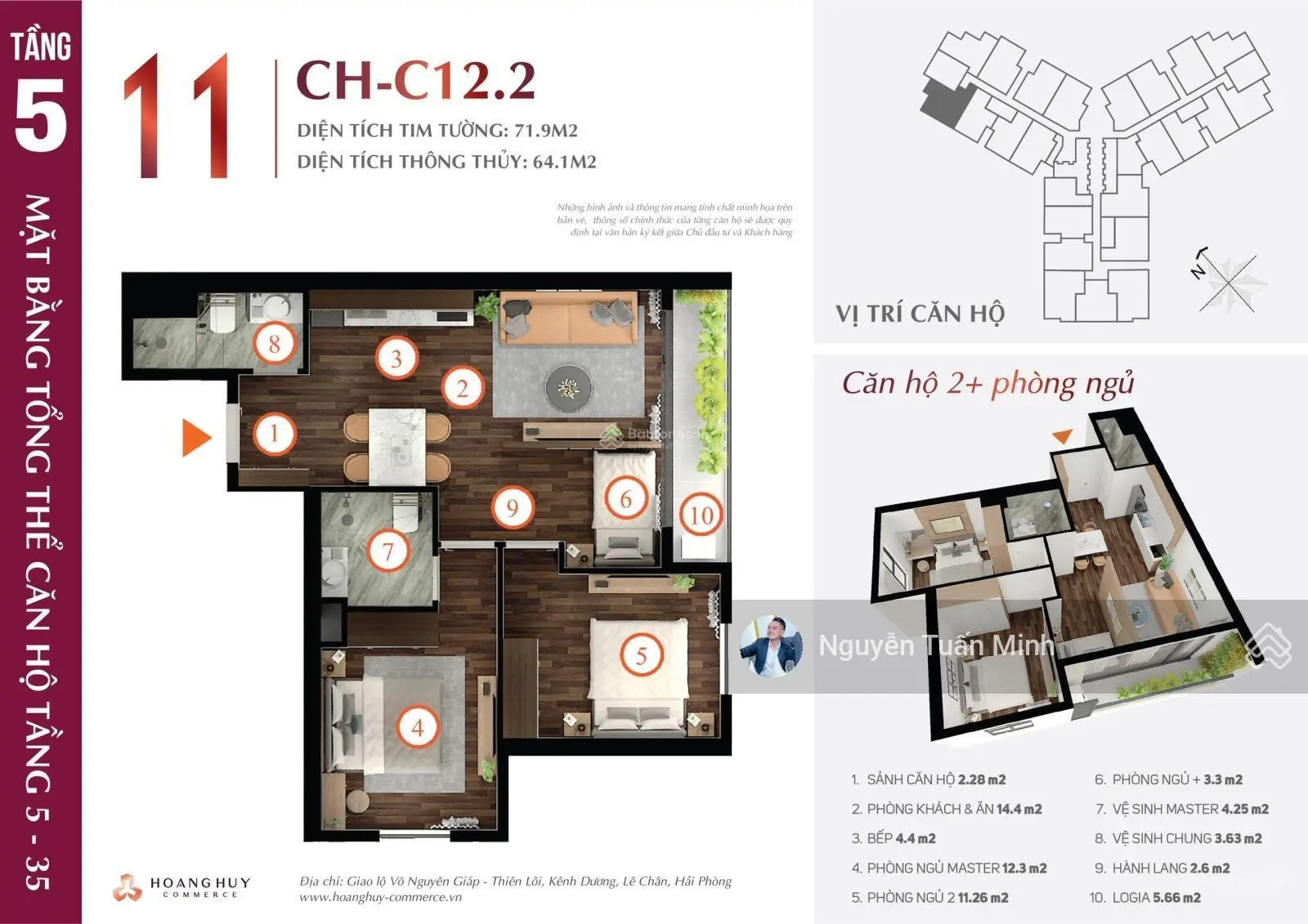Bán căn 2.5PN Hoàng Huy Commerce rẻ nhất thị trường LH: 0783 599 ***