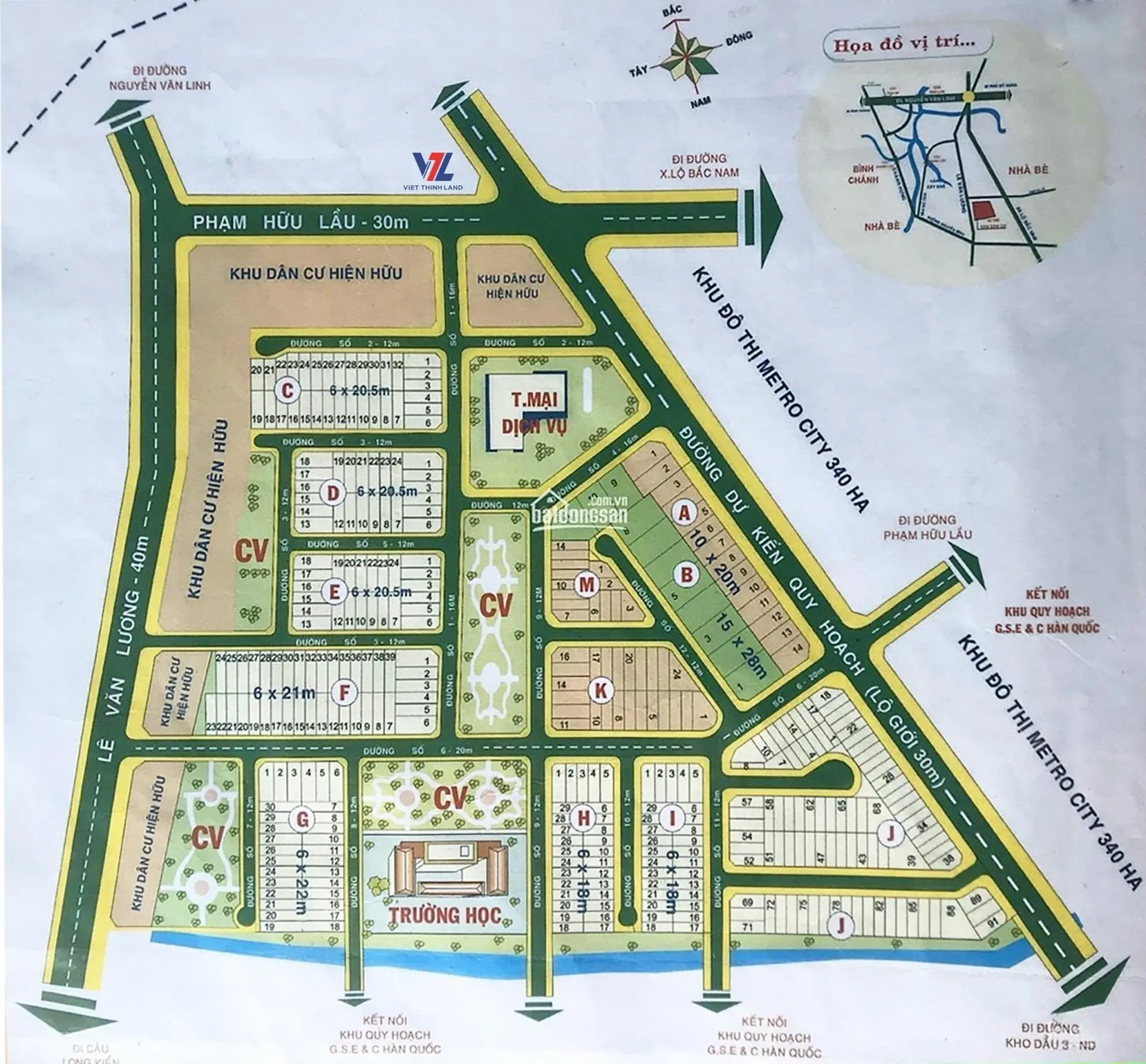 Chính chủ gửi bán lô đất tái định cư liền kề dự án GS Metro, Phước Kiển, Nhà Bè