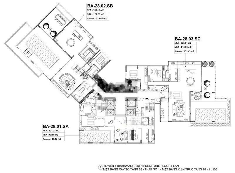 Penthouse - Sky Villa Đảo Kim Cương, 567m2, 2 tầng, view sông, Bitexco
