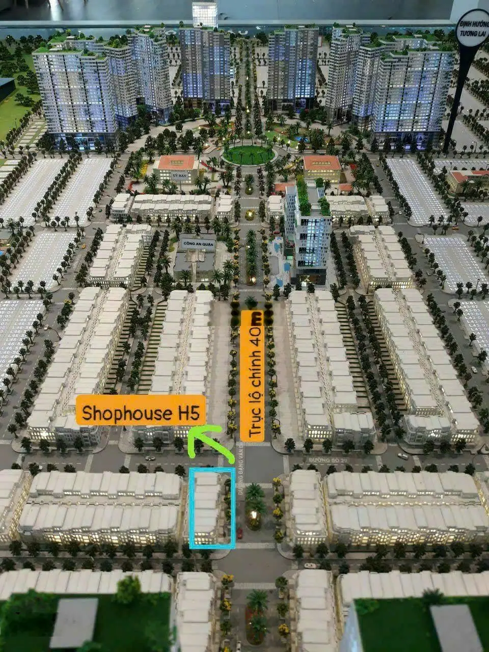 Suất nội bộ Shophouse 1 trệt 4 lầu kề góc view công viên khu đô thị sân bay Kita Airport City