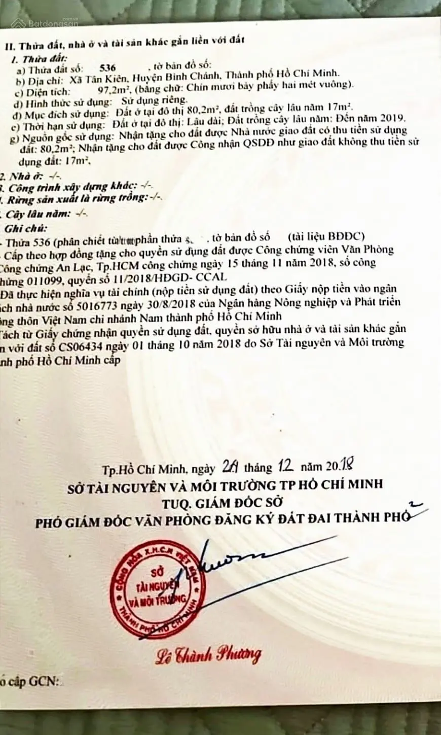 Xoay tiền bán trước Tết nền thổ cư 98m2 thô cư Dương Đình Cúc giá 670 triệu SHR đường ô tô tới đất