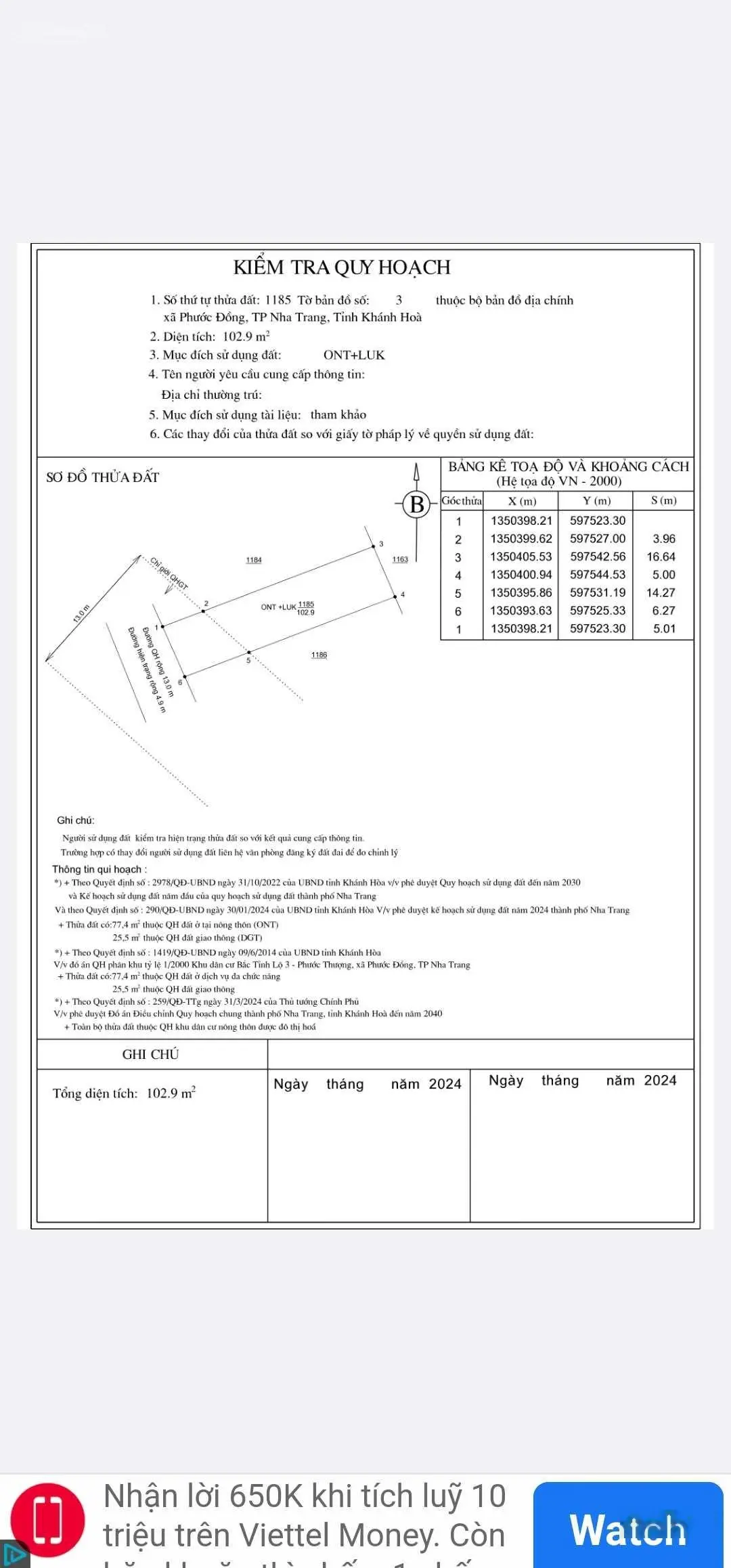 Bán đất thổ cư Phước Đồng giá rẻ đầu tư cần thanh khoản 0982 077 *** chính chủ tiếp anh em môi giới