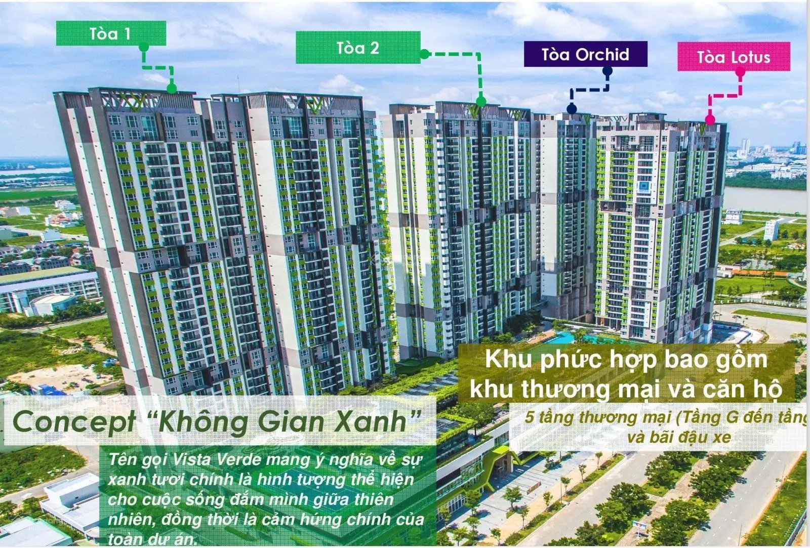Căn hộ 2 - 3PN Vista Verde quận 2, giá bán cực kỳ hấp dẫn