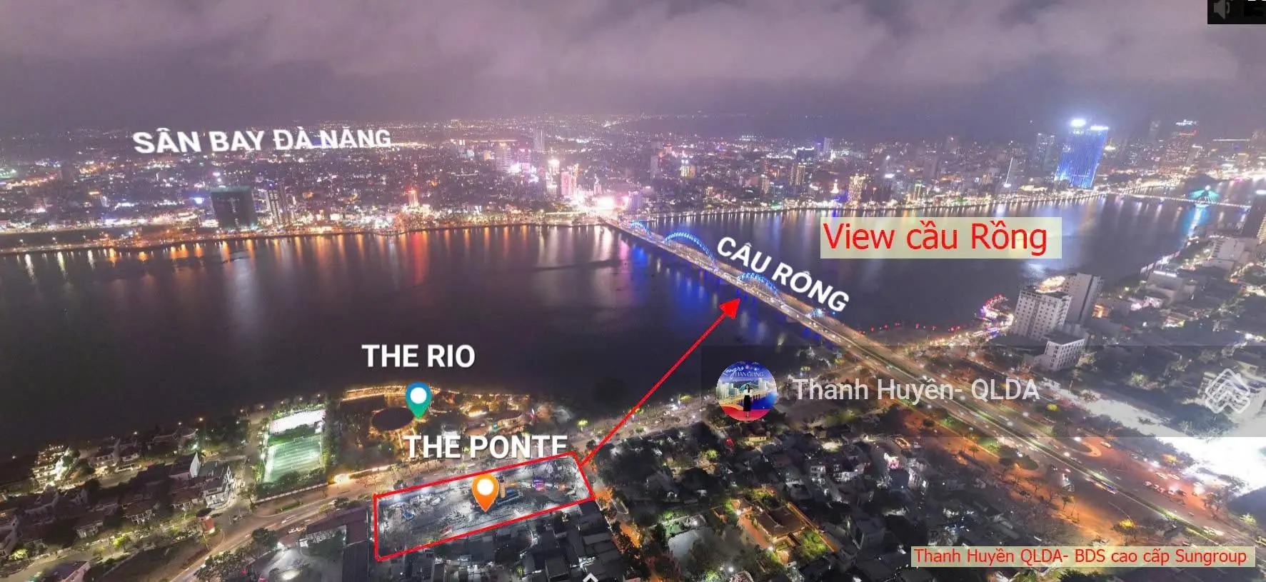 Căn 2PN trực diện view sông, tầng cao, căn hộ cao cấp mặt sông Hàn