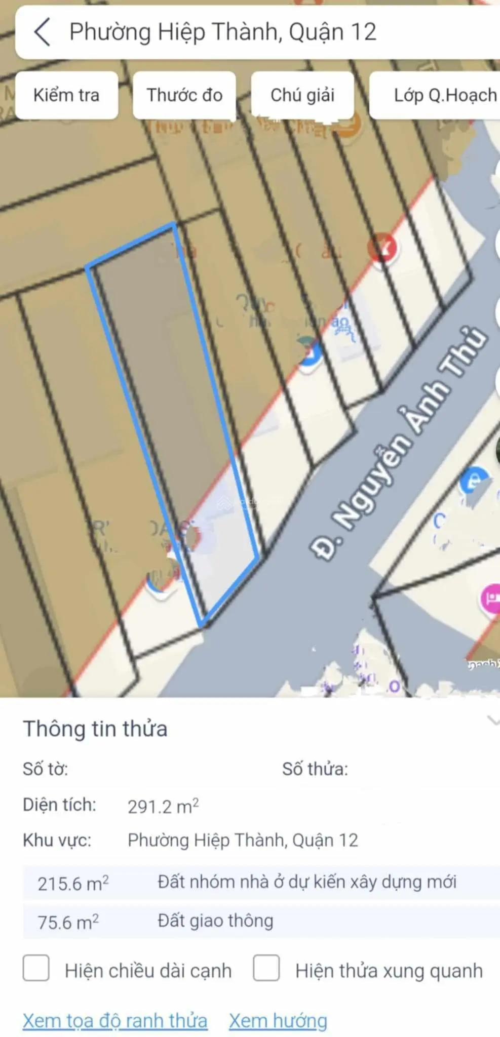 Mặt tiền Nguyễn Ảnh Thủ - DT: 290m2 - Phường Hiệp Thành - Quận 12 - chỉ hơn 20 tỷ