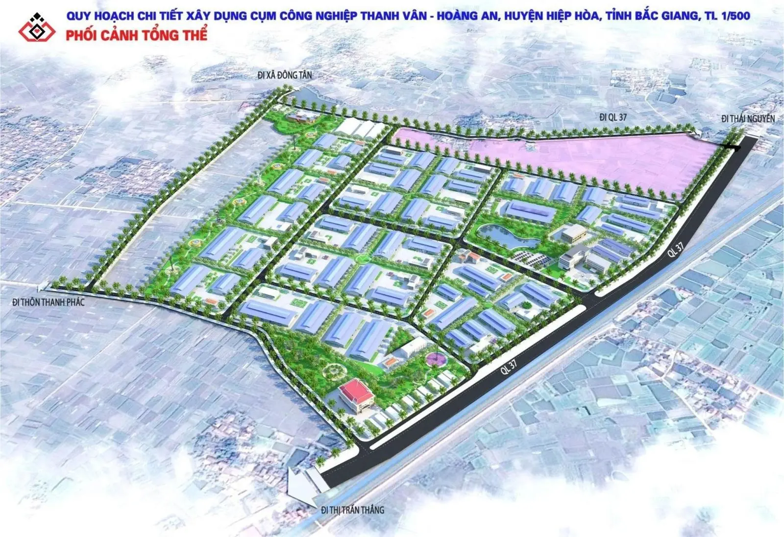 Chuyển nhượng đất công nghiệp xây xưởng từ 6000m2 - 5ha tại CCN Thanh Vân, tỉnh Bắc Giang