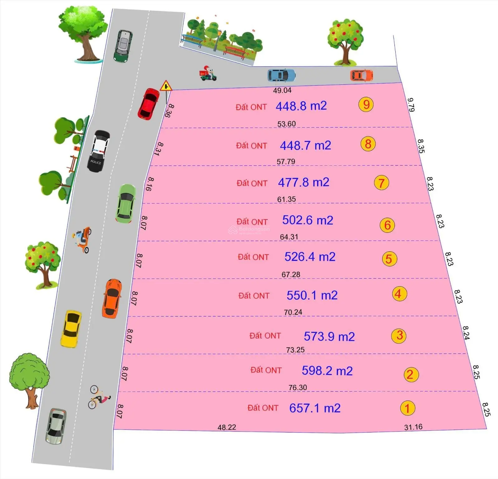 Đất nền full thổ cư ngay trung tâm thị xã Sông Cầu cách quốc lộ 1km giá chỉ 2,3tr/m2