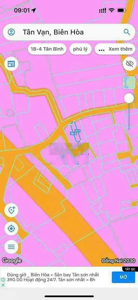 Bán gấp lô đất Bùi Hữu Nghĩa, P.Tân Vạn, Biên Hoà;