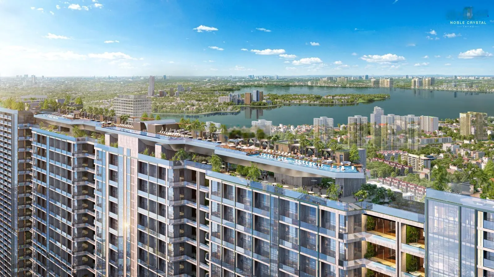 Căn hộ Sky Villa thông tầng 3 phòng ngủ 143m2 Viêw sông Hồng toàn cảnh - Lõi khu Đô thị Ciputra