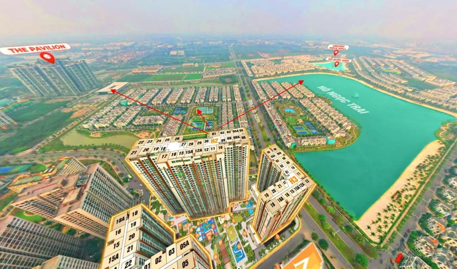 BÁN U38.3x01 - 3PN VIEW HỒ MASTERI WATERFRONT RẺ NHẤT VINHOMES OCEAN PARK GIÁ 1.2 TỶ