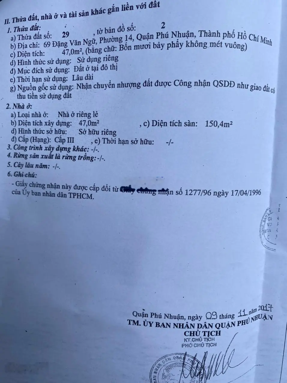 Bán Nhà Mặt Tiền 69 Đường Đặng Văn Ngữ, 12,5 tỷ VND, 47 m2, GIÁ CỰC CHẤT!