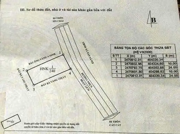 Bán nhanh 10x24 m đất khu du lịch Cát Cát, Sa Pa