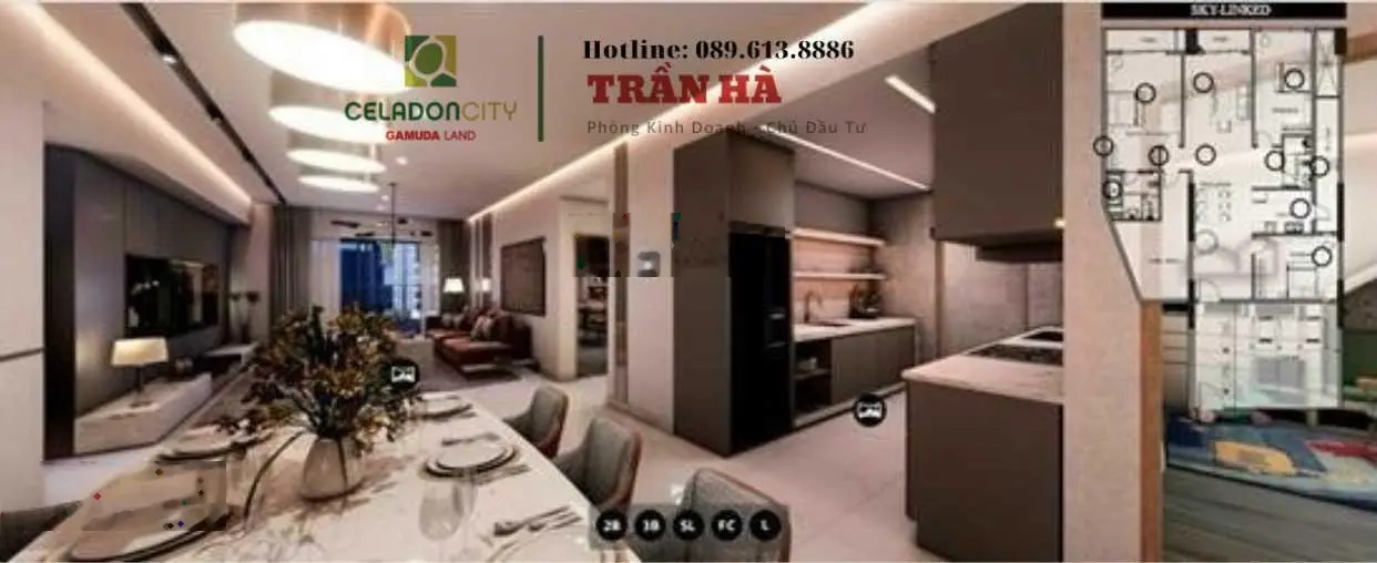 Căn 2PN dt lớn 180m2, Skylinked Villa - Garage Xe hơi trong nhà, mua trực tiếp CĐT, chiết khấu 10%!