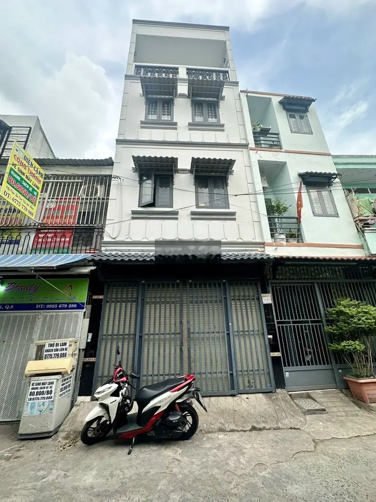 Bán nhà 3 lầu, ngang 4,3m, hẻm xe hơi Dương Bá Trạc P1Q8