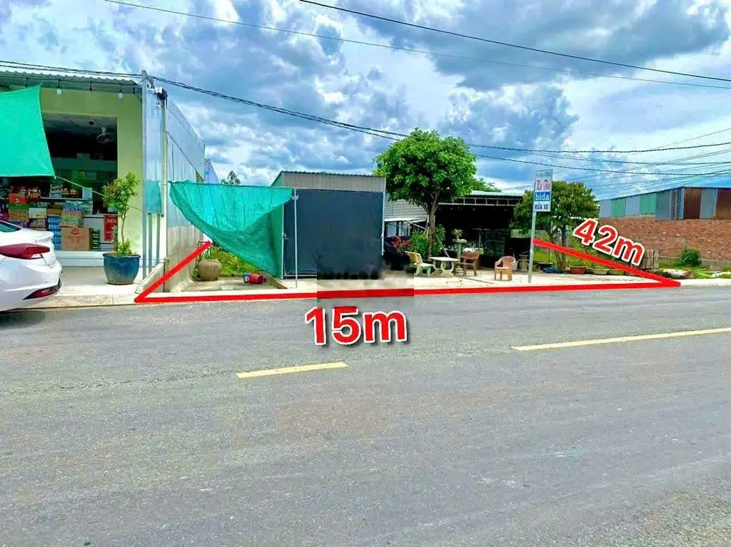 15x42 đất ở tại đô thị - thị trấn Tân trụ. Mặt tiền đường 833