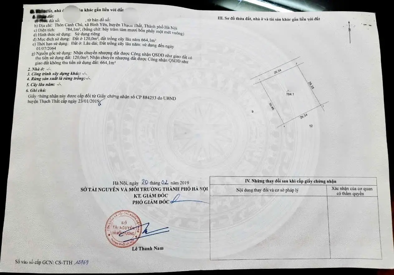 Tôi Chính Chủ Bán 784m2 Đất Tại Bình Yên Thạch Thất Hòa Lạc, Mặt Tiền 26,3m Giá Cực Tốt Chỉ 14Tr/m2