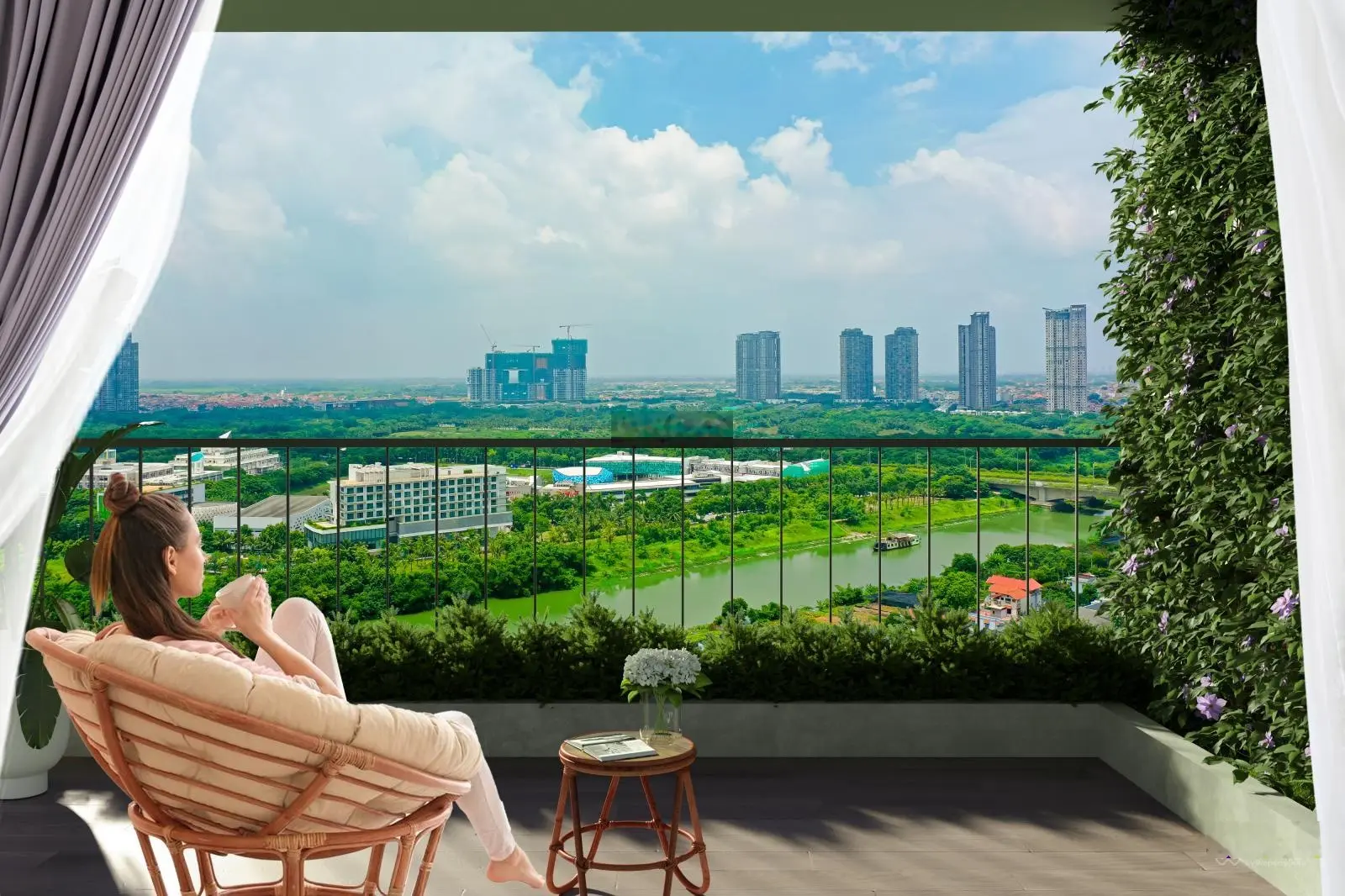 Căn hộ 2PN tại Chung cư Fibonan KĐT Ecopark, view 360 độ, chiết khấu 6% và quà tặng 80tr