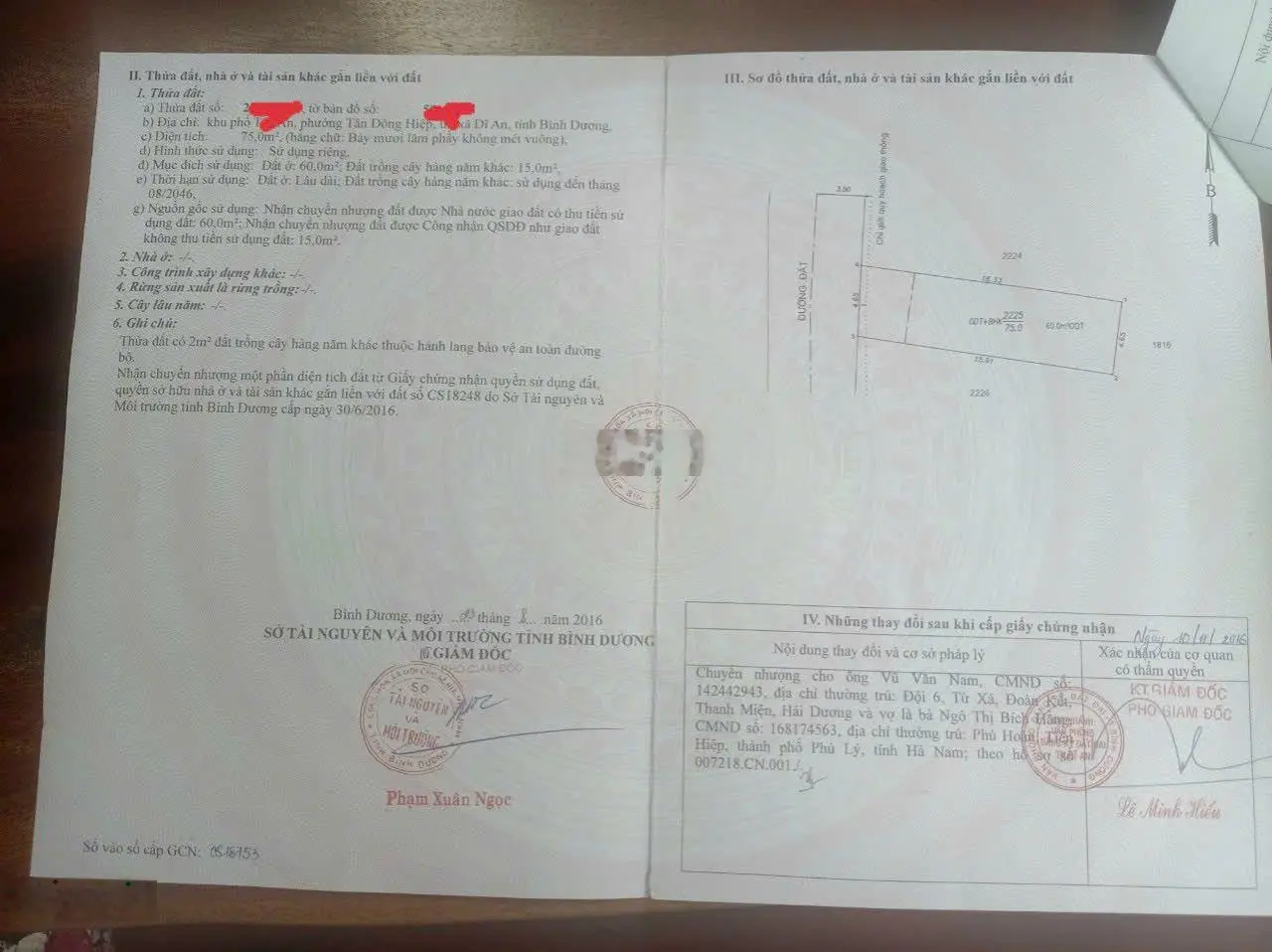 Bán đất giá 2,39 tỷ VND tại Đường Tân An, Dĩ An, Bình Dương