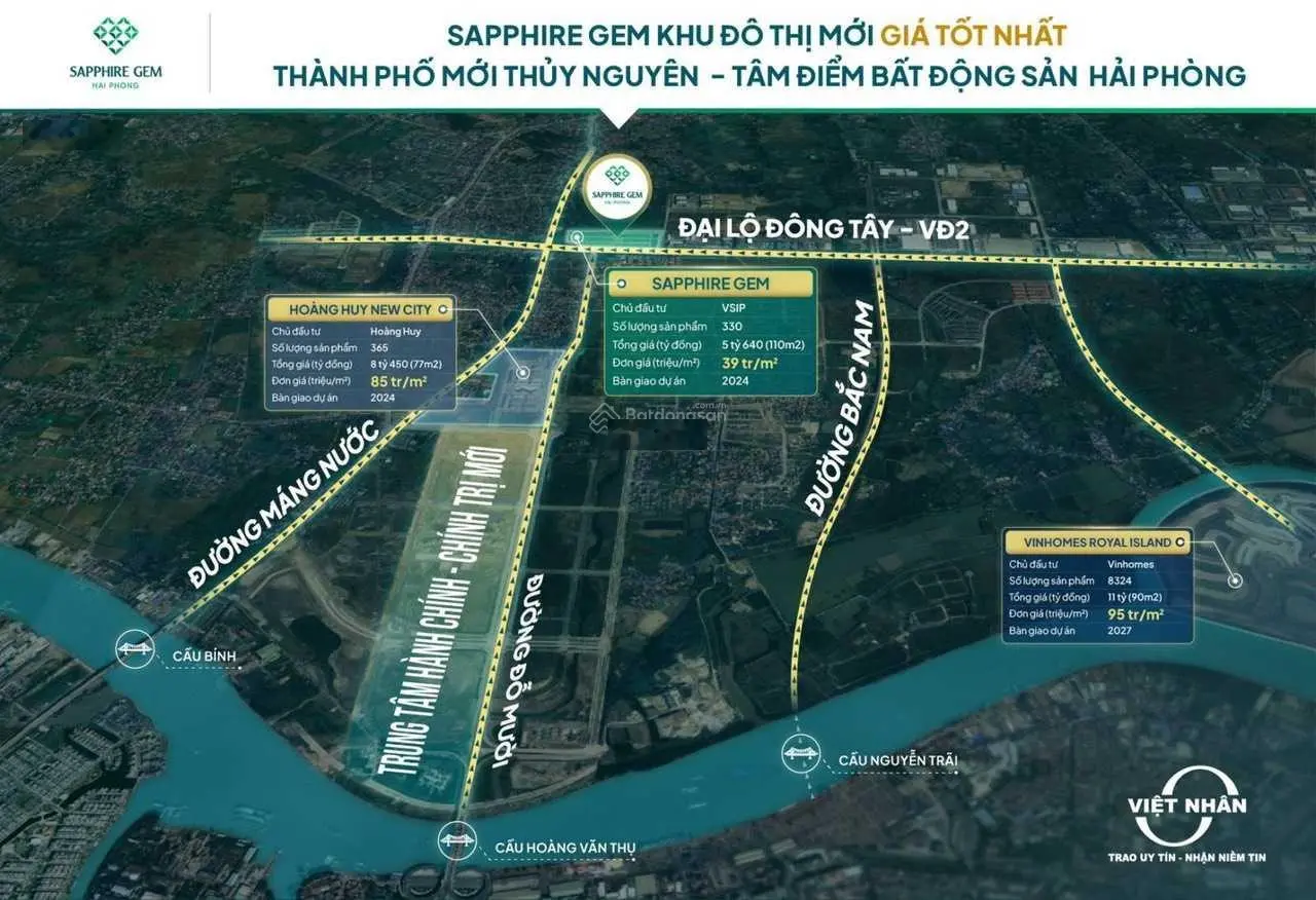 Bán căn lô góc sân vườn 154m2 KĐT Sapphire Gem Hải Phòng - Giá chỉ 8 tỷ xxx - Nhanh tay thì còn