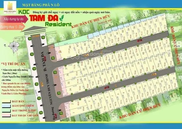 Nền đất hẻm 32 đường tam đa cạnh chợ long trường 2,88 tỷ