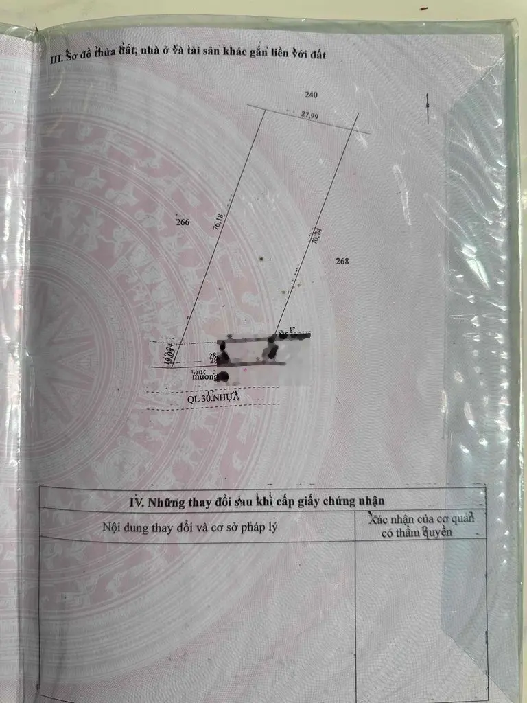 Chính chủ cần bán đất mặt tiền QL 30