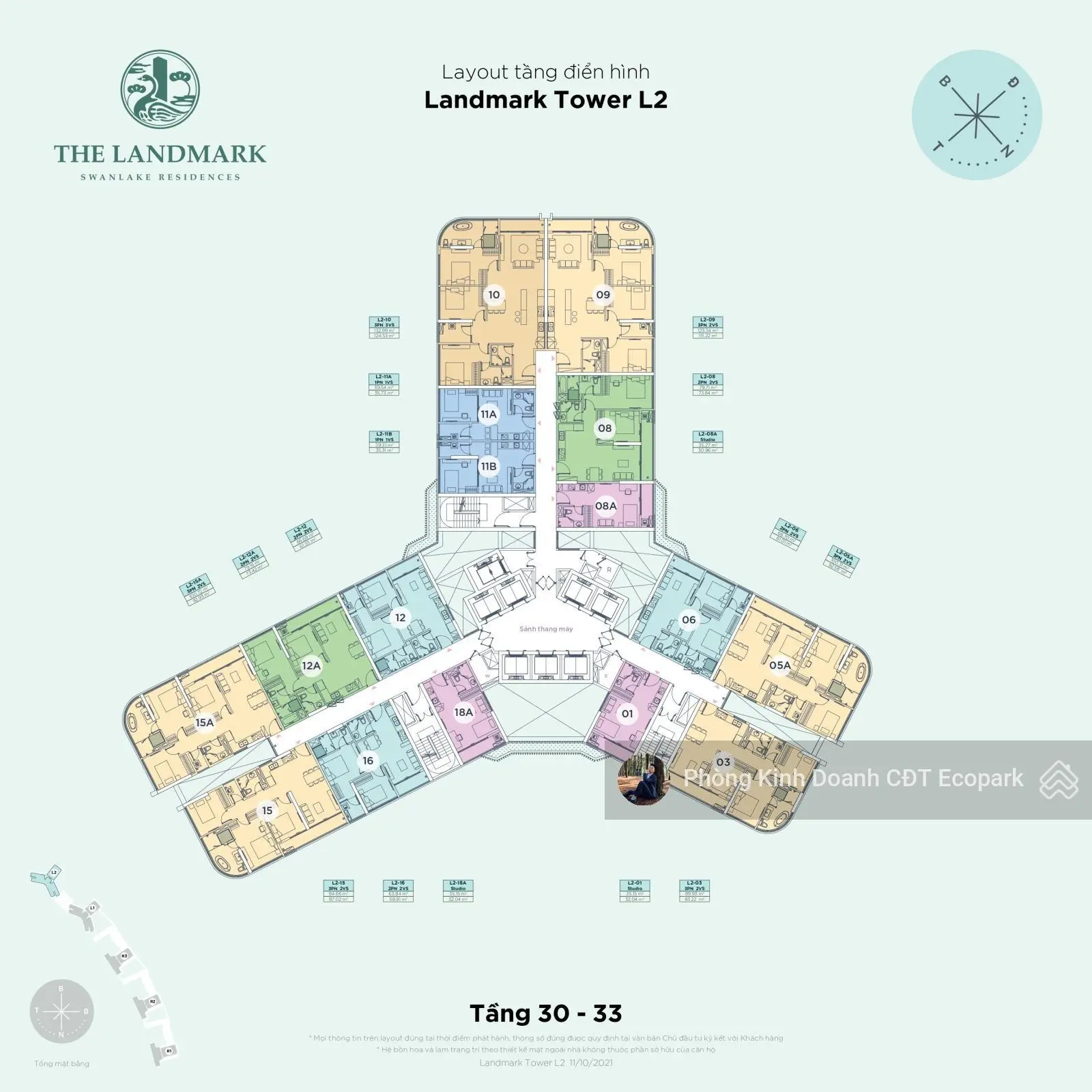 Bán căn 09 Landmark - 115m2 ban công ĐB - ĐN - giá 9,x tỷ bao thuế phí, LH 0918 114 ***