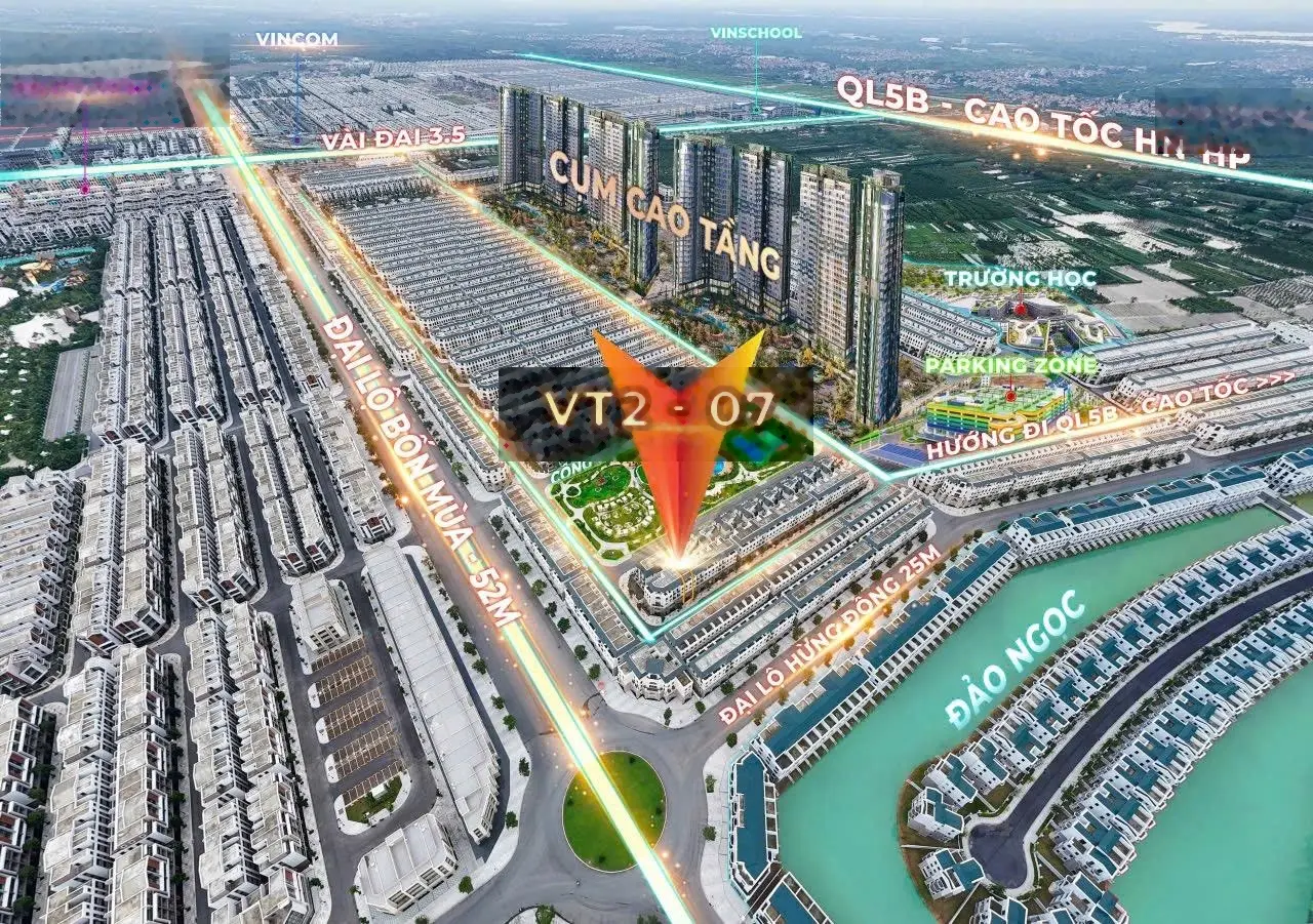 Siêu phẩm liền kề vịnh tây vt2-07 dự án vinhomes ocean park 3 dt đất: 65 m2 dtxd: 249,2 m2