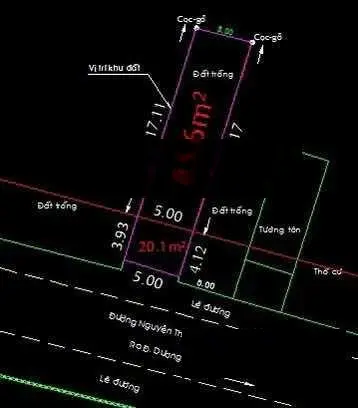 Đất DT: 5 x 22m MT KDBB đường Nguyễn Thị Ly, gần đường Dương Công Khi ngã 3 giồng hóc môn
