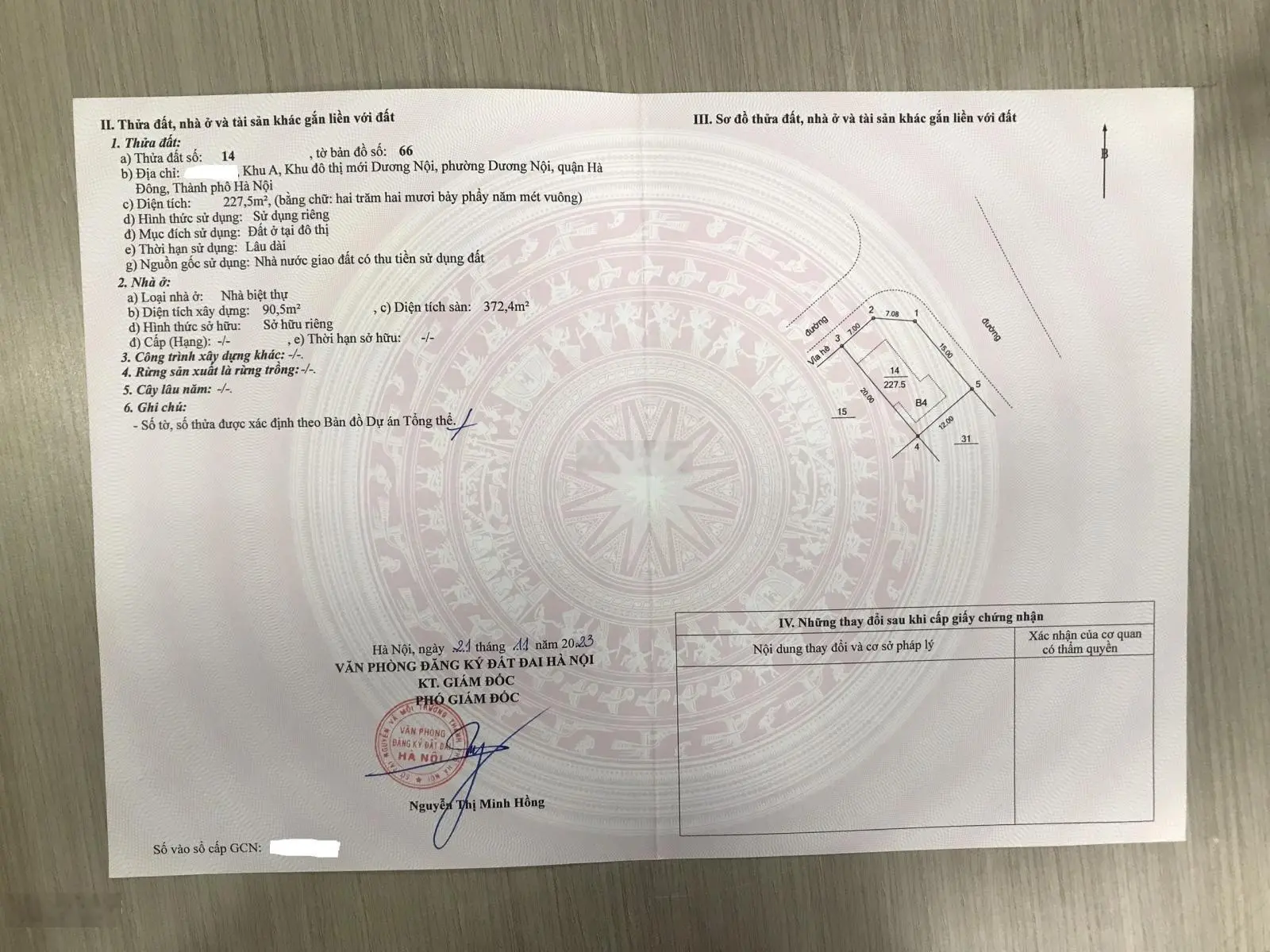 Bán Lô 198m2 sát Đường Lê Quang Đạo 1 nhà Đường 23.5m giá 275tr/m2 tháng 10 thông đường tăng giá