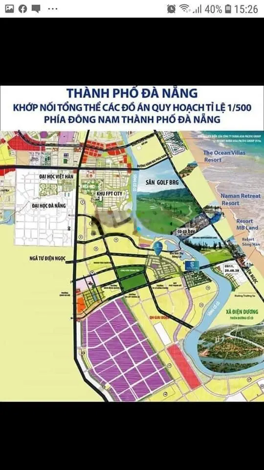 Bán đất nền dự án tại Sentosa Riverside Quảng Nam, giá siêu rẻ 12 triệu / m2, diện tích 162m2