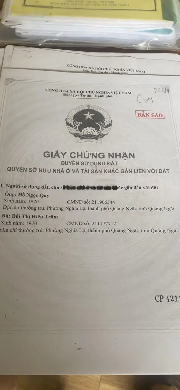 Bán MT KD đường Trần Quang Diệu, TP Quảng Ngãi. DT 1000m2, MT 11.5m, đường 10m, đang kinh doanh