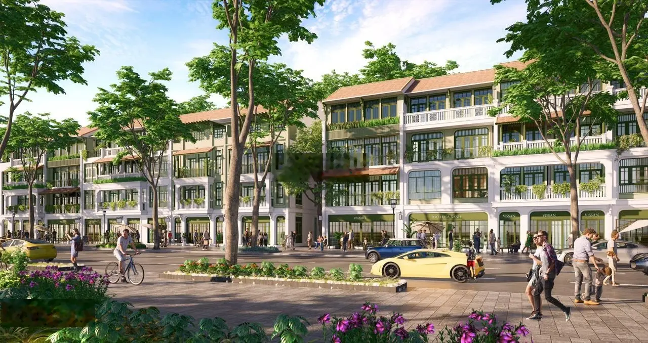Mở bán shophouse mặt tiền 8m, đối diện chung cư, đường 32m, xây 650m2 sàn sử dụng, sổ lâu dài