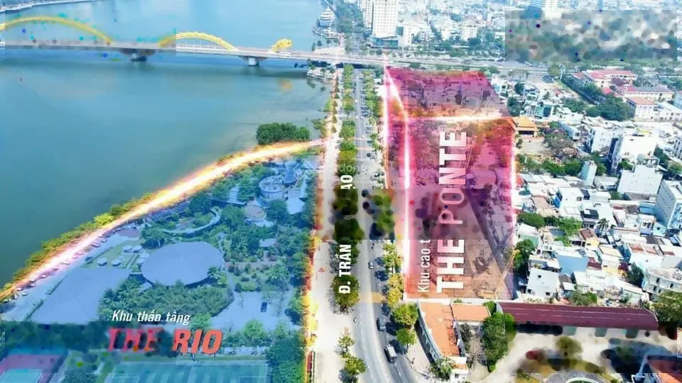 Bán Shophouse Ponte - Shophouse Khối Đế Đối Diện Cầu Rồng, view Đầu Rồng phun lửa