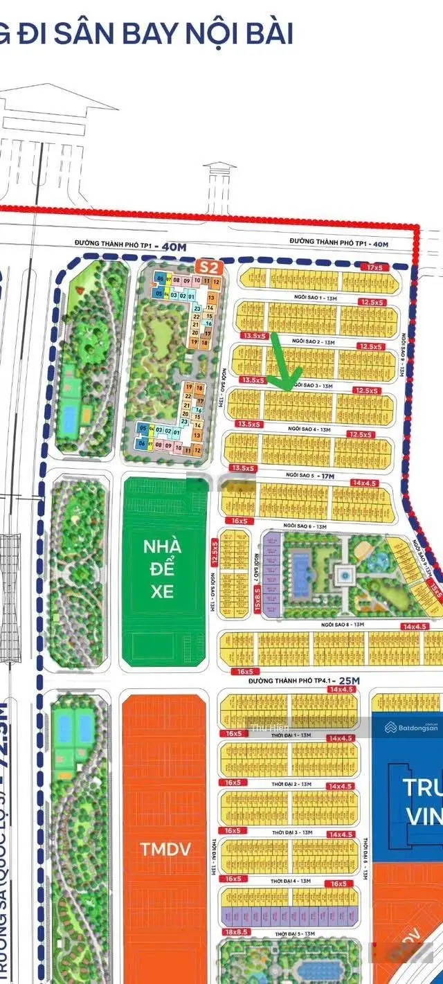 LK Vinhomes Ngôi Sao 62,5m2, MT=5m, ban công ngắm công viên, trục đối diện chung cư chỉ 19,x tỷ