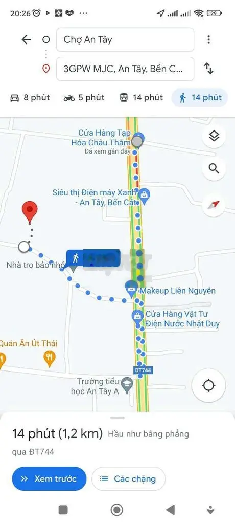 Đất đẹp lô số 9, 418m2 ngang 6m gần trường Tiểu Học An Tây