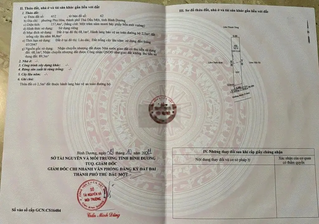 Bán ngợp Đất Phú Hoà, Thủ Dầu Một Vị Trí kinh Doanh tốt