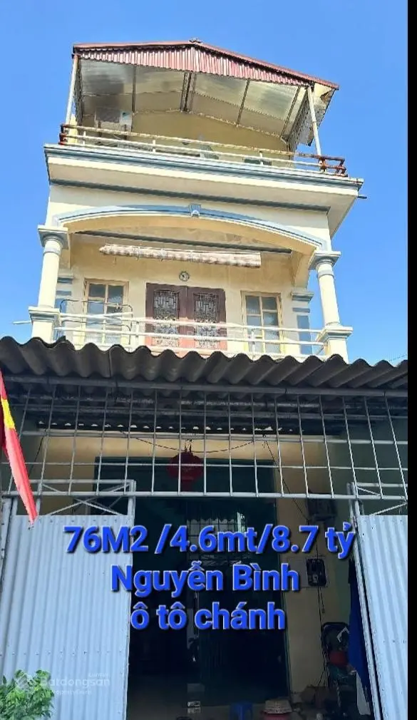 75.9M2/3T CŨ/4.6MT/8.7 TỶ /Nguyễn Bình/Dương Xá/Lô góc Ô tô chánh