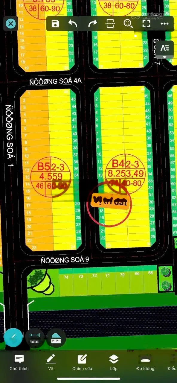 Khu dân cư Thái Sơn, chưa qua cầu, nền đất đường số 5, 100m2, hướng Tây giá chỉ 2tỉ300