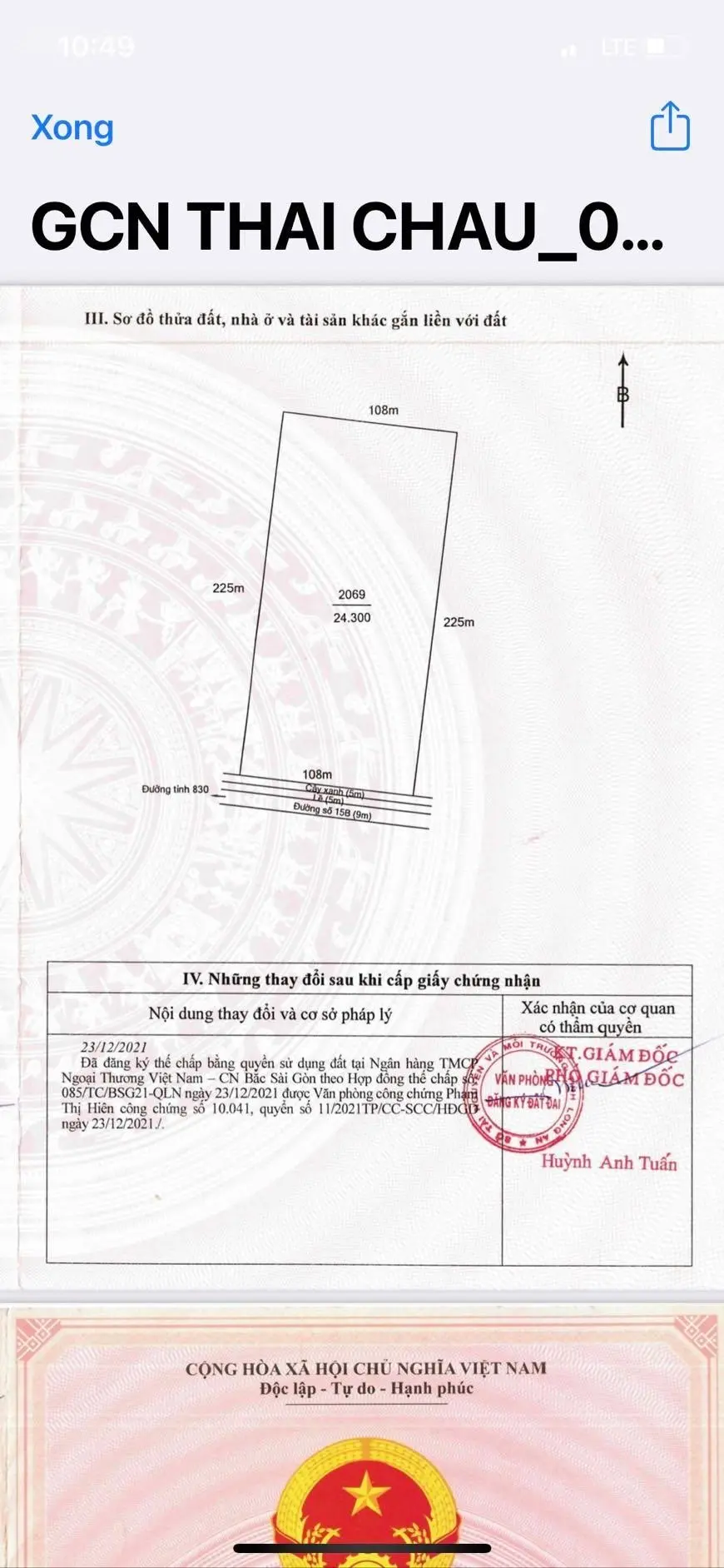 Cần bán gấp đất KCN Tân Đức, Đức Hoà, Long An. Giá cho đầu tư 4,038 triệu/m2. DT 2,4 ha