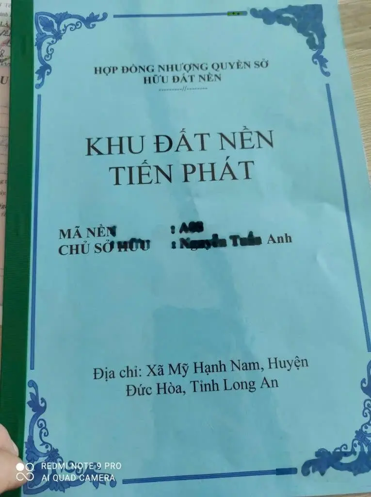 CHÍNH CHỦ CẦN BÁN GẤP LÔ ĐẤT SỔ CHUNG GIÁ RẺ CÔNG NHÂN NGAY MỸ HẠNH NAM, ĐỨC HÒA, LONG AN