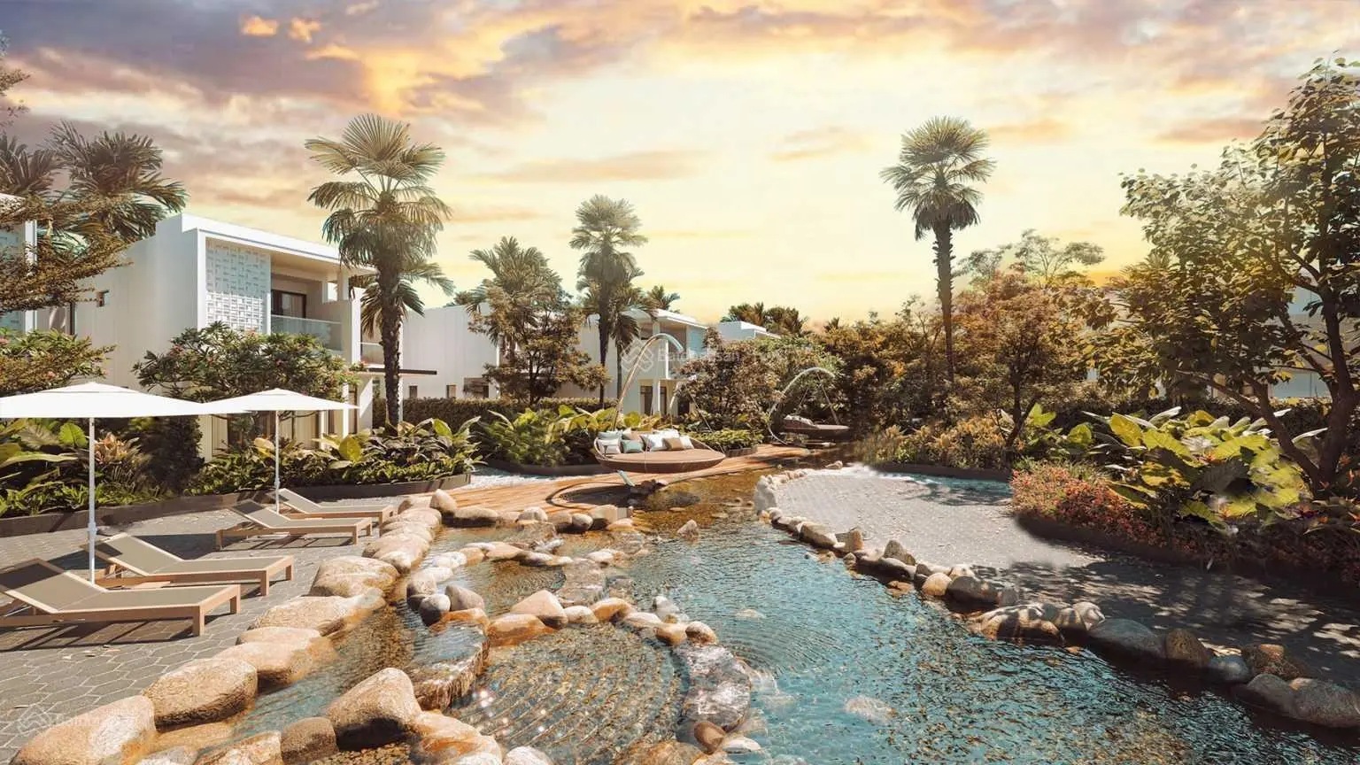 Biệt thự 3PN nghỉ dưỡng kế bên Melia tự do lưu trú tại Hồ Tràm - bàn giao nội thất tiêu chuẩn 5sao