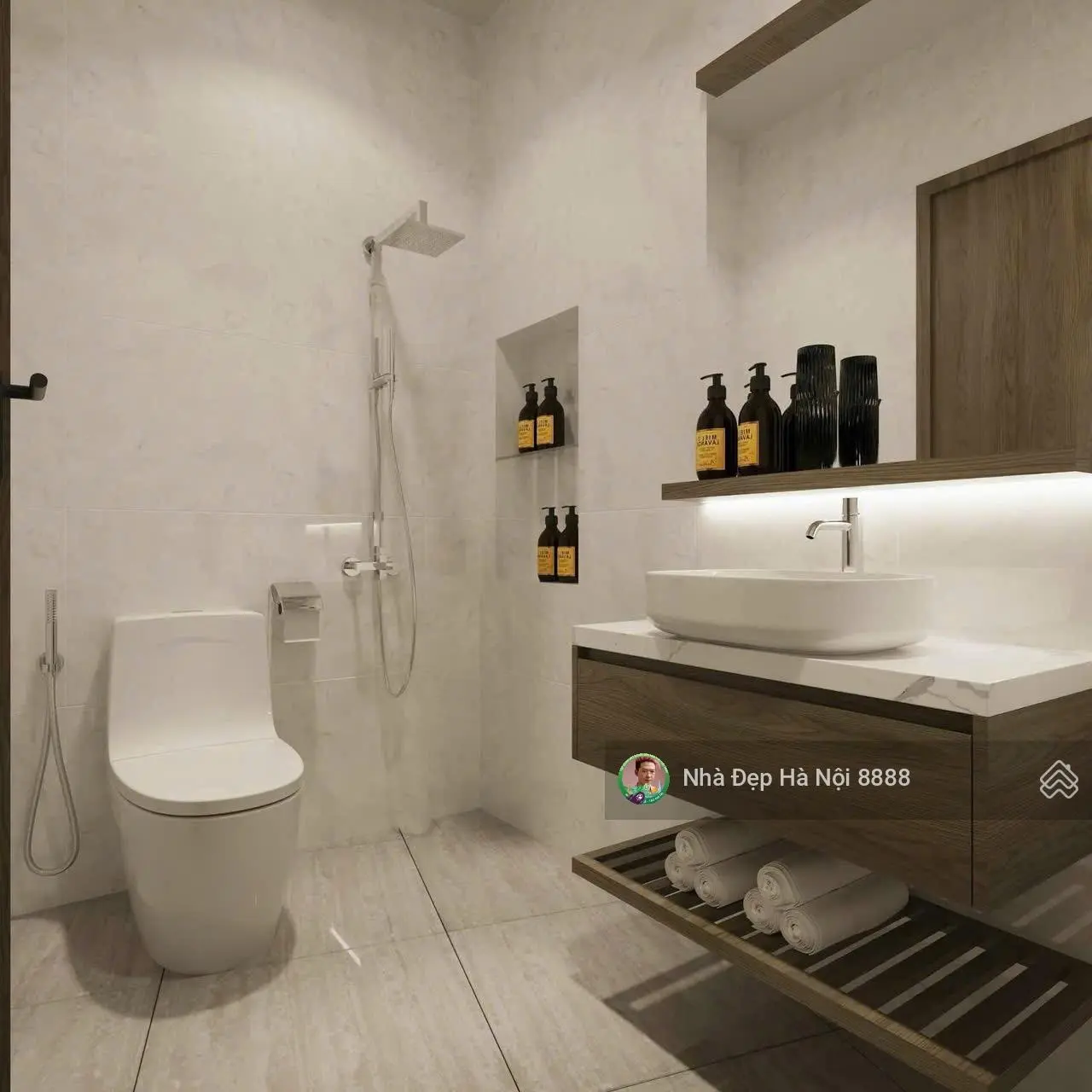 Chỉ cách hồ 20m một căn nhà mới xây kiêu hãnh vươn lên giữa lòng phố 6 tầng, thang máy mặt tiền 4m