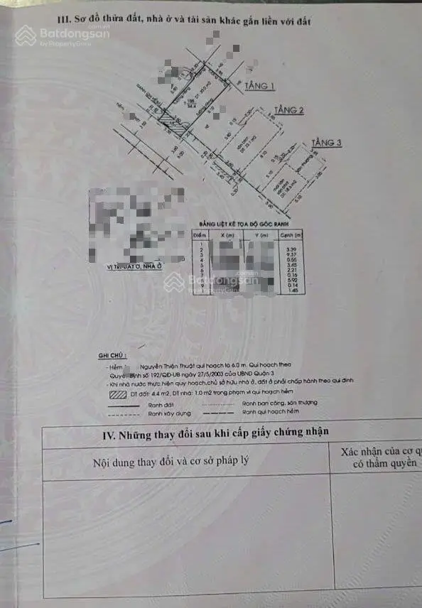 Nhà Hẻm Nhựa 6M Nguyễn Thiện Thuật , 4M x 10M, 2 Lầu (4 PN ) 7,5 Tỷ TL..!