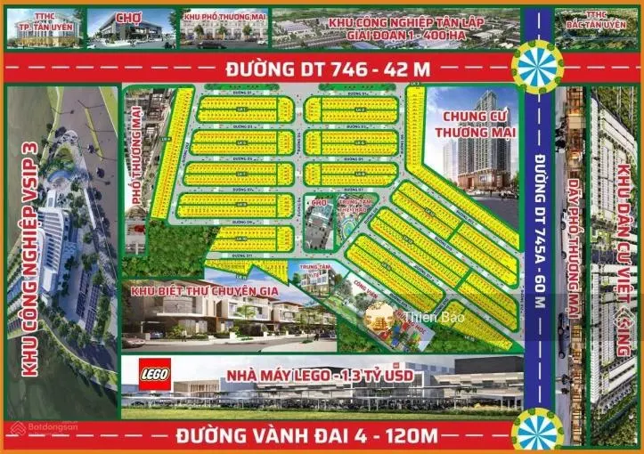 Mở bán dự án Smart City 3.8tỷ/100m2 (5m x 20m), ngay đường ĐT 746 - Bắc Tân Uyên - Bình Dương